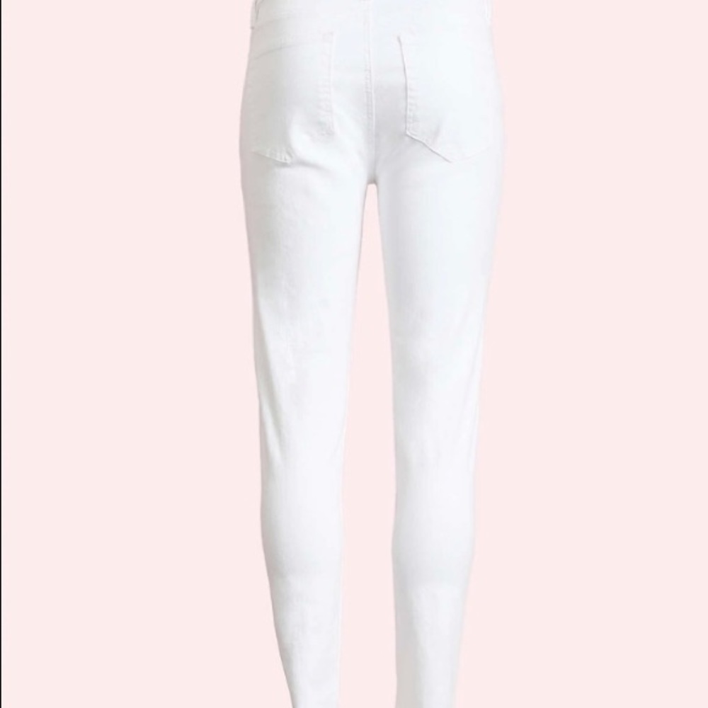 Loft Petite Utility Skinny Crop Jeans in White